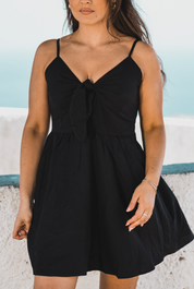 Skater Dress Adjustable Straps 'Frankie' - Onyx