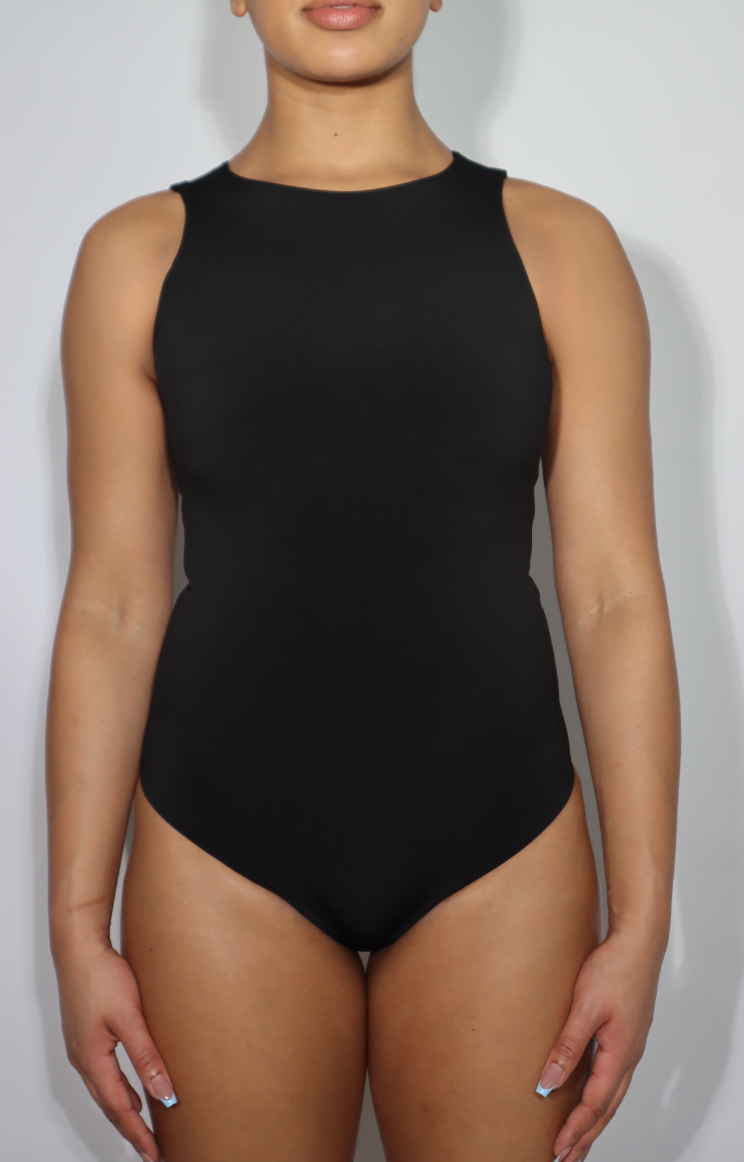 I Saw It First double layered bodysuit in black