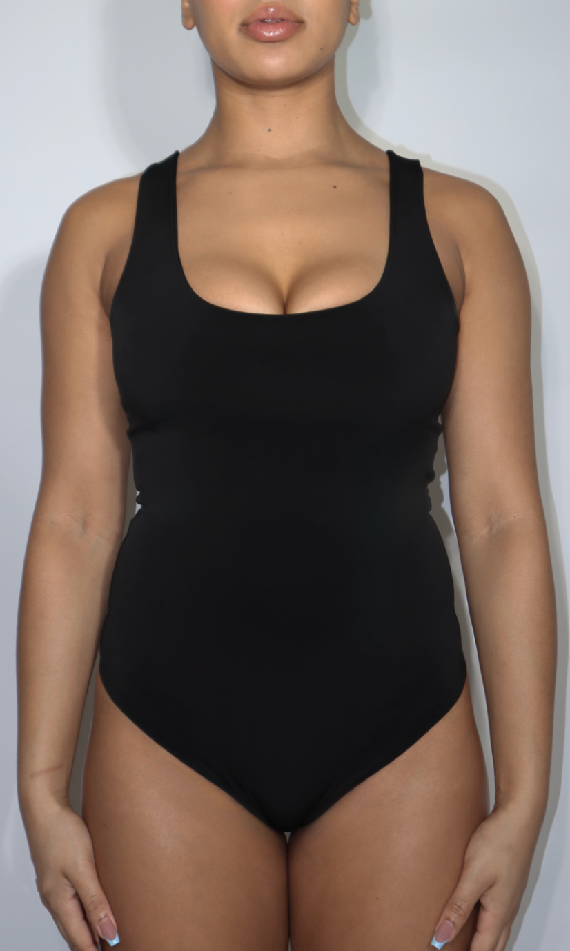 Scoop Neck Plunge Sleeveless 'Joy' Bodysuit