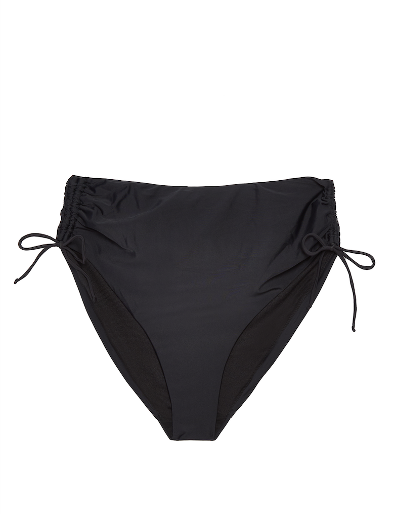 Ruched Adjustable High Waisted Bikini Bottoms