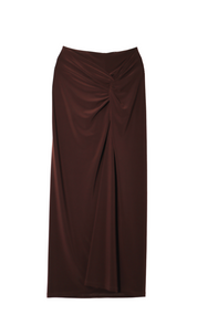 Mid-length Knot Front Slinky Shaping ‘Liu’ Skirt