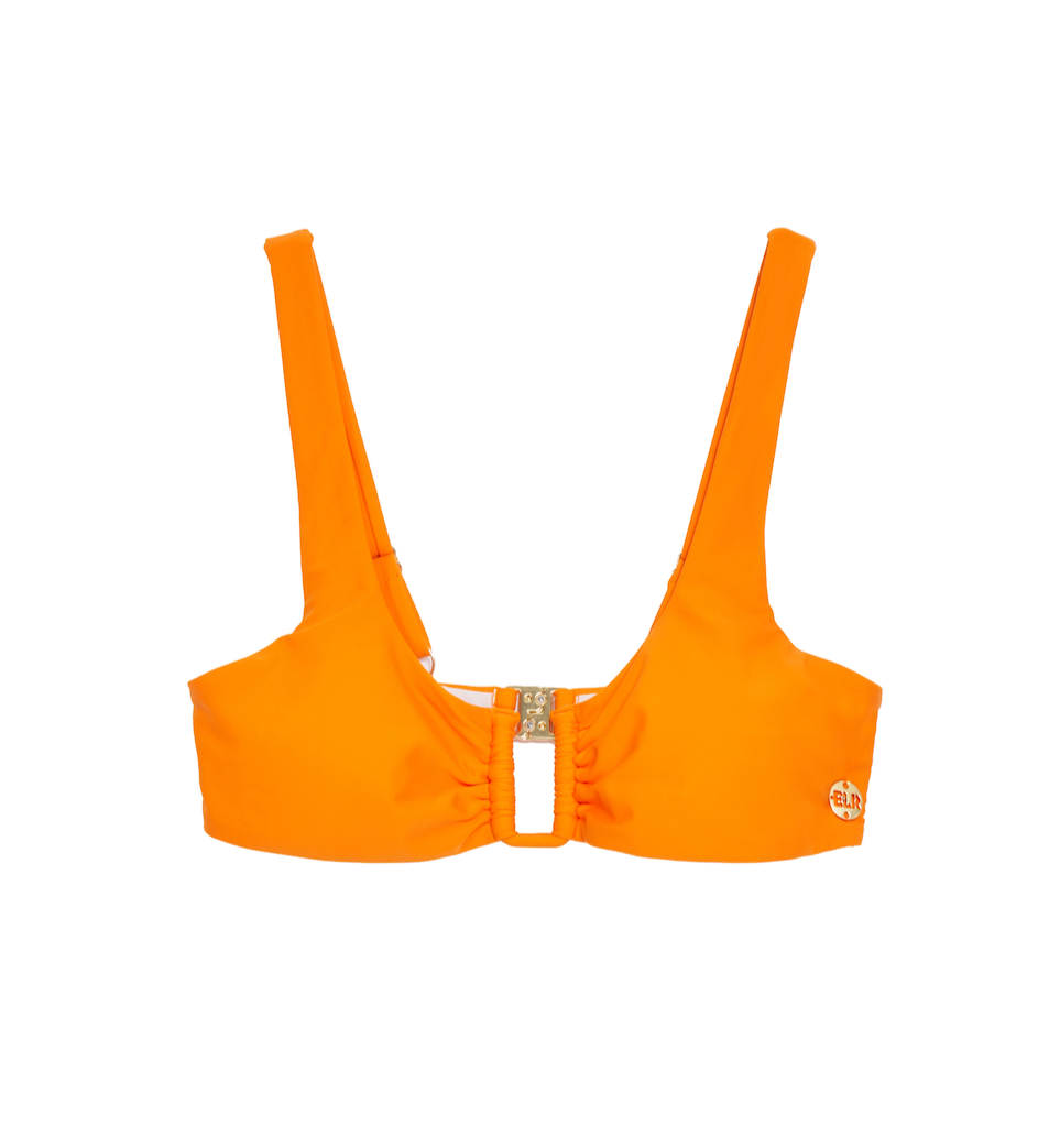 Balconette U-Front Bikini Top in Orange