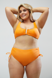 Balconette U-Front Bikini Top in Orange