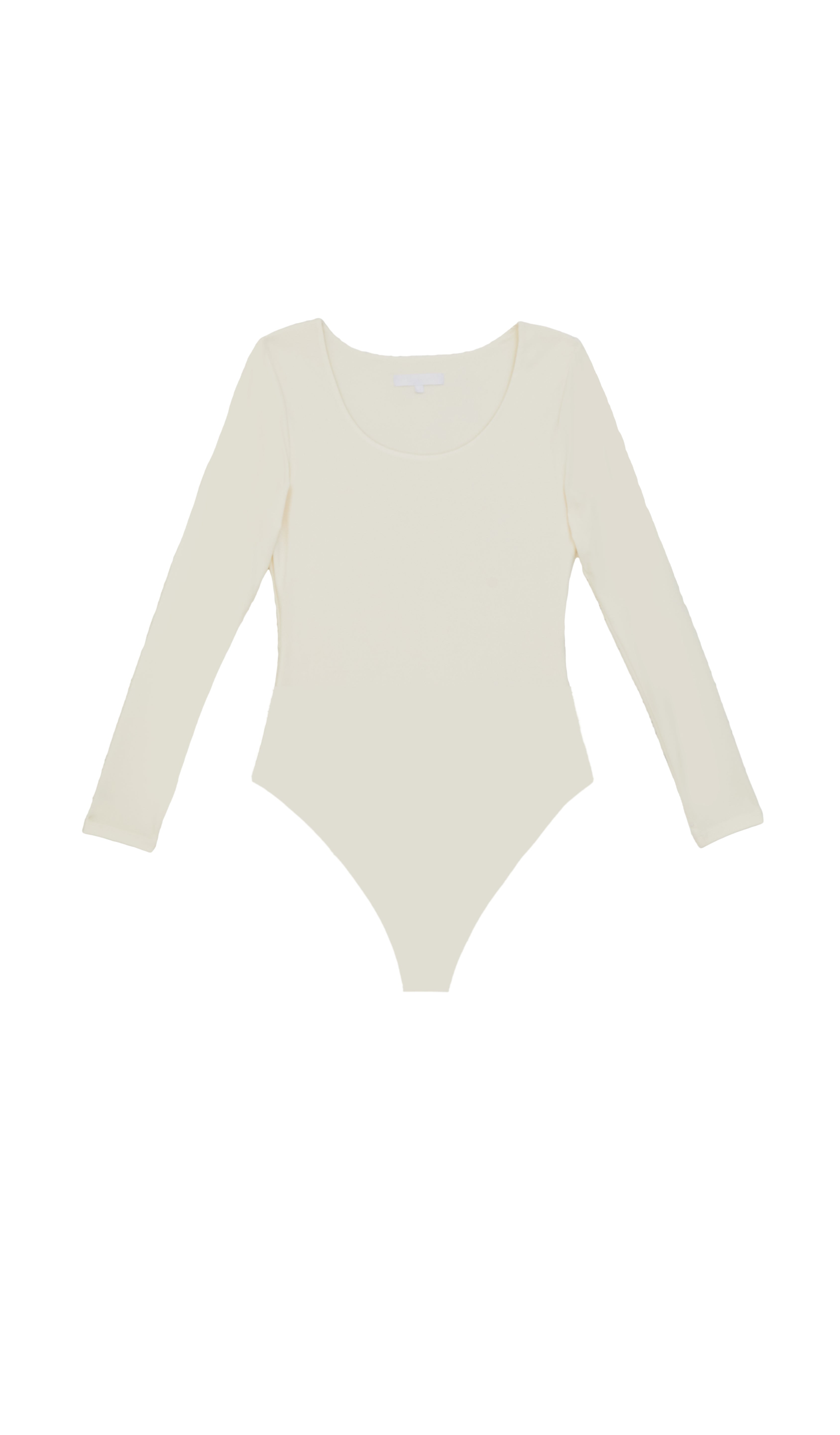 Long Sleeve Scoop Neck 'Charlotte' Bodysuit - Coconut